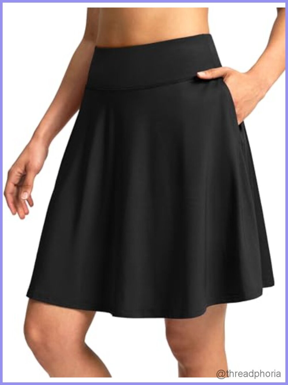 Women's High Waisted Golf Skort with 4 Pockets and Built-in Shorts